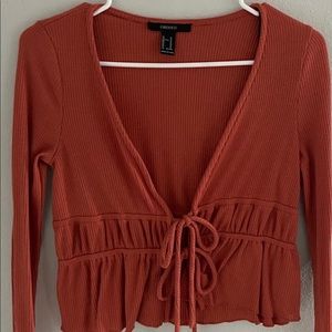 Rusty Orange Fitted Cardigan!